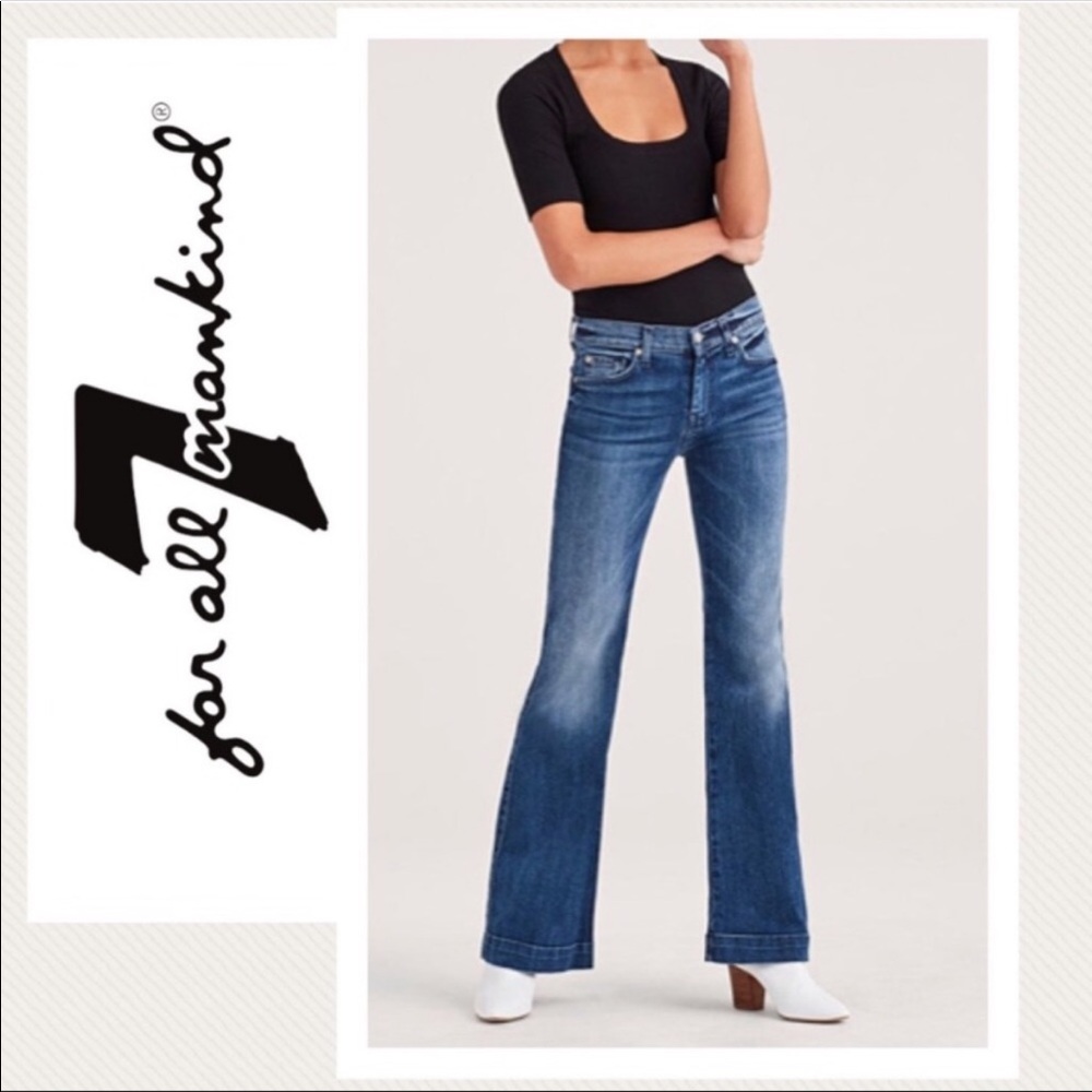 NWT 7 For All Mankind Flare Bottom Jeans Sz 27